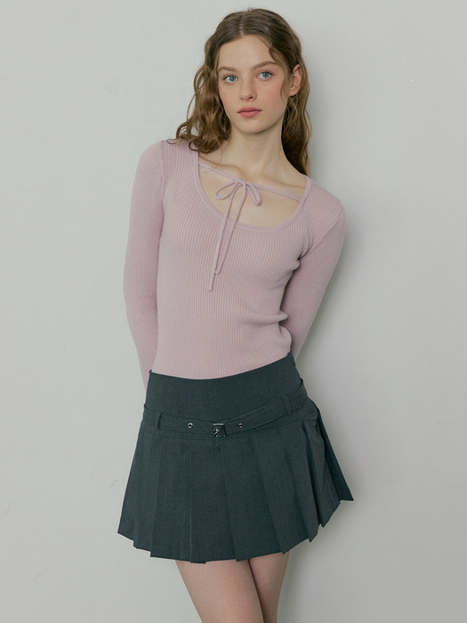 170 ribbon rib knit (pink)