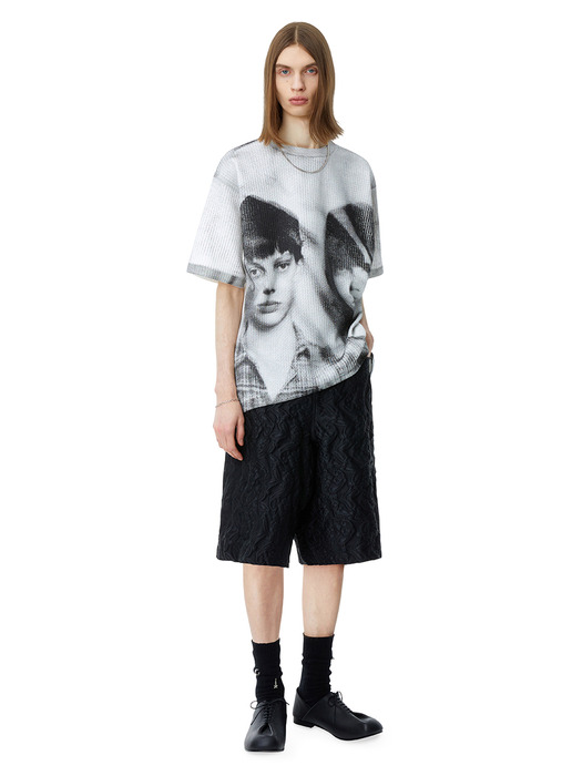 Twin face t-shirt 01 Off white