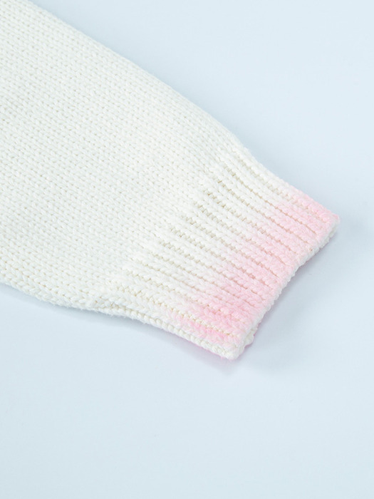 Spray Pattern Knit - white