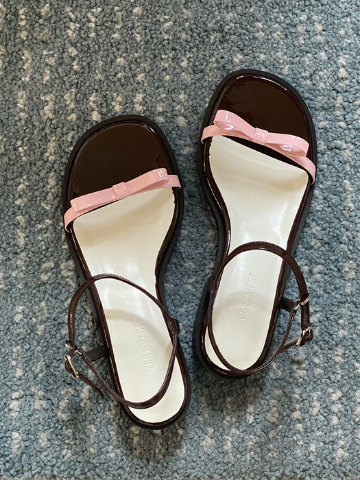 single Ribbon (W round) Sandal _3color