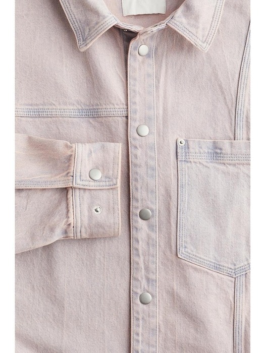 데님 셔츠 재킷 라이트 핑크 1233301001