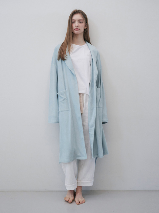 Terry Shawl Collar Robe Gown (mint)
