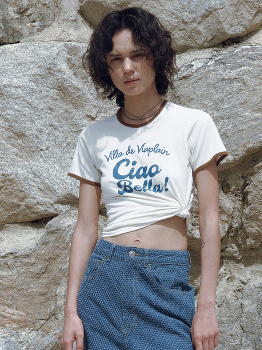 Via Ciao bella T-shirt (Ivory)