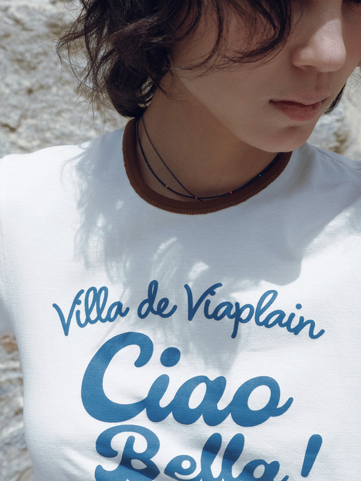 Via Ciao bella T-shirt (Ivory)