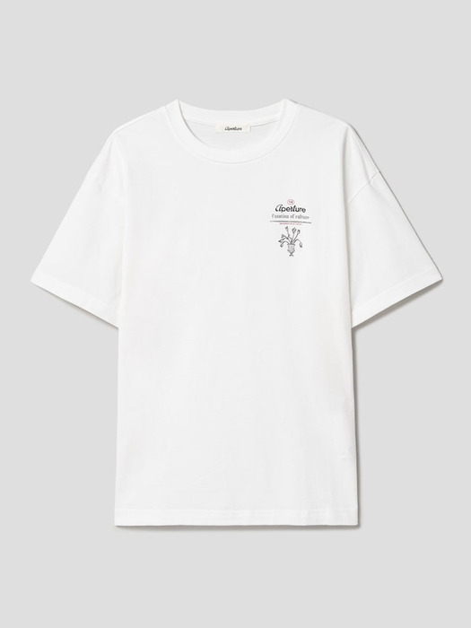 50s Boxy Logo TShirt  White (TA4142A031)