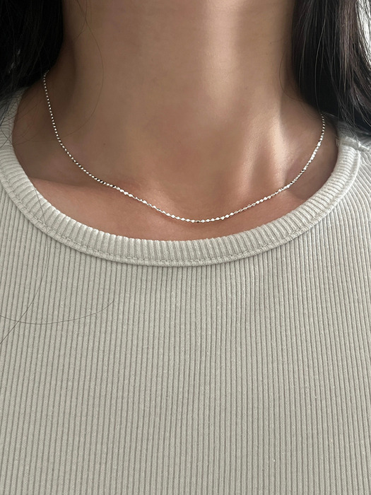 silver925 ball chain necklace