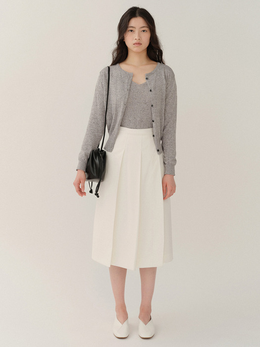 Jete Pleats Skirt White