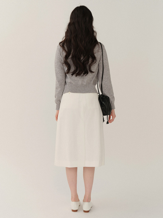 Jete Pleats Skirt White