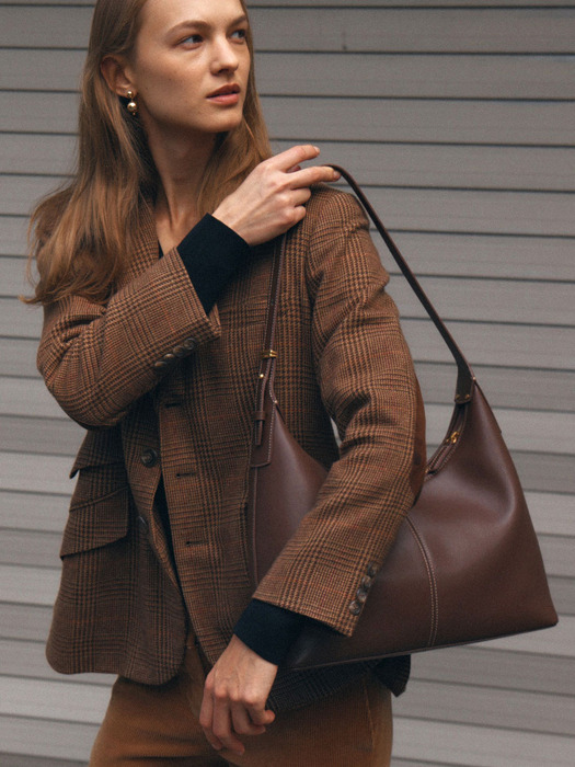 Veneta Hobo Bag Medium Wood Brown