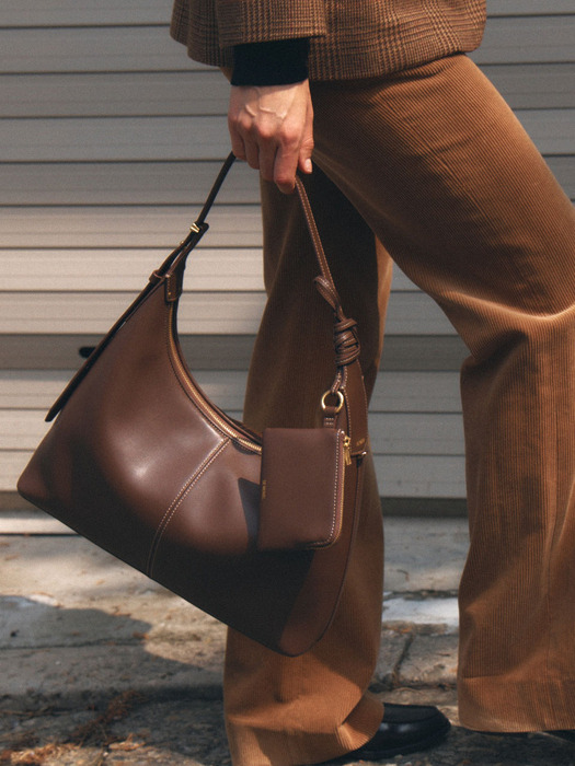 Veneta Hobo Bag Medium Wood Brown