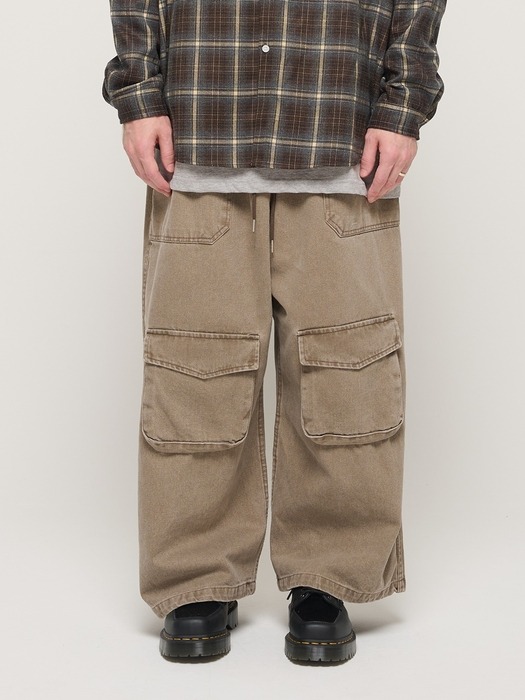 CB PIGMENT POCKET WORK PANTS (BROWN)