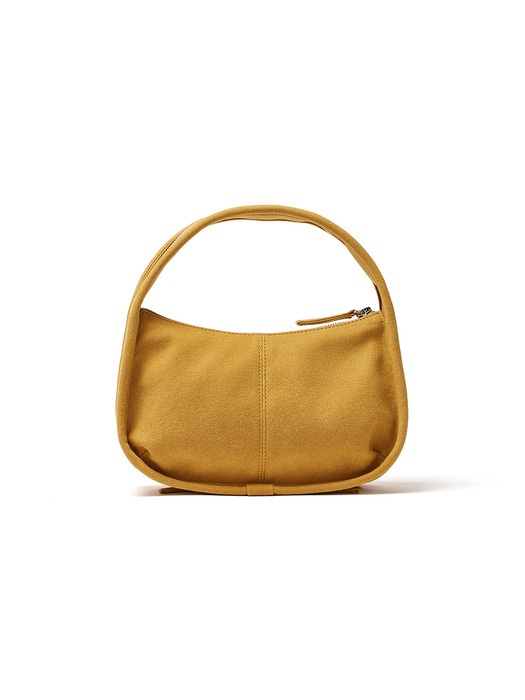 ZIP AROUND SUEDE MINI BAG IN MUSTARD