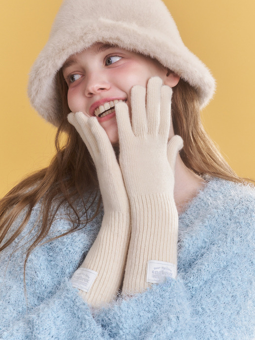 basic wool finger hole gloves_3 colors