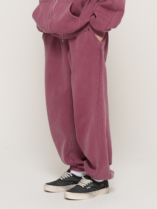 PIGMENT DYING TRAINING JOGGER PANTS (BURGUNDY)