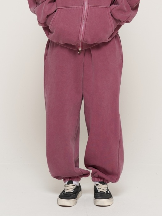 PIGMENT DYING TRAINING JOGGER PANTS (BURGUNDY)