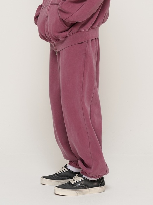 PIGMENT DYING TRAINING JOGGER PANTS (BURGUNDY)