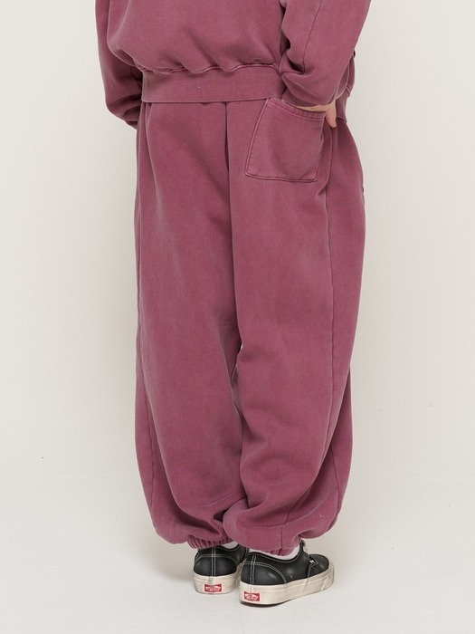 PIGMENT DYING TRAINING JOGGER PANTS (BURGUNDY)