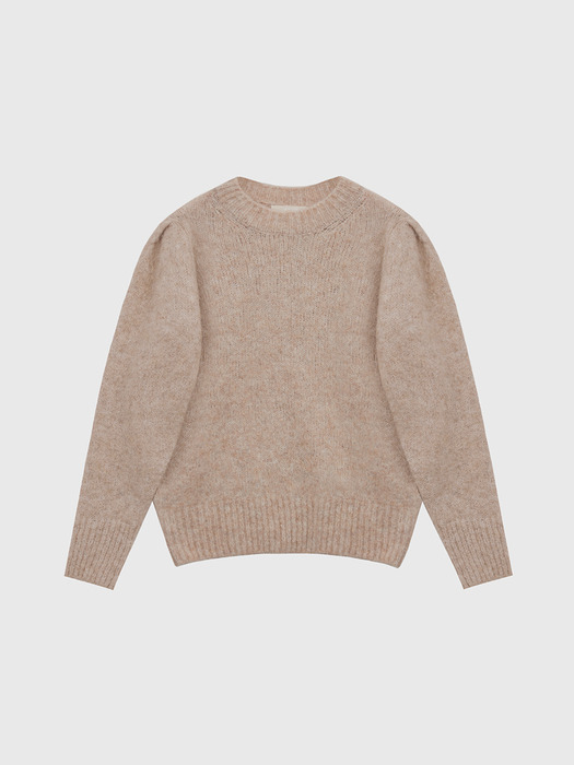 Alpaca Puff Round Neck Knit_Pullover