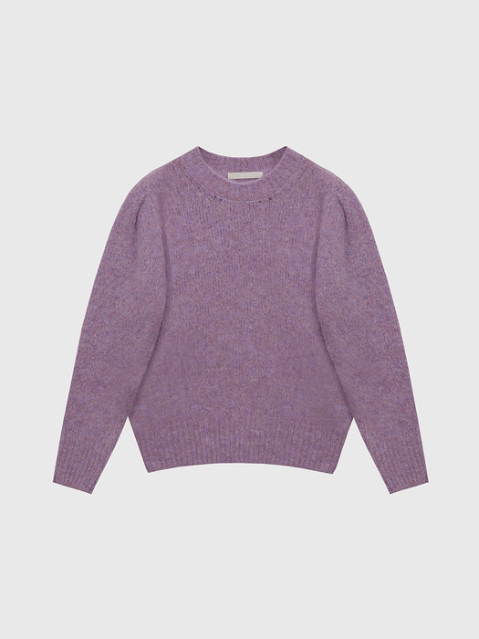 Alpaca Puff Round Neck Knit_Pullover