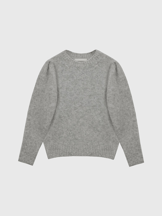 Alpaca Puff Round Neck Knit_Pullover