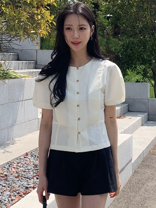 Button blouse_TISU01BL03_Ivory