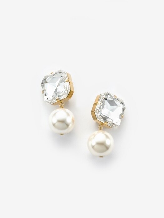 bold crystal pearl earrings