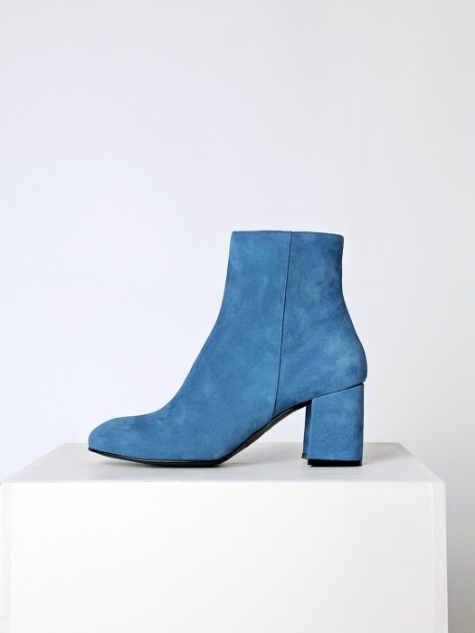 SUEDE ANKLE BOOTS - SKY BLUE