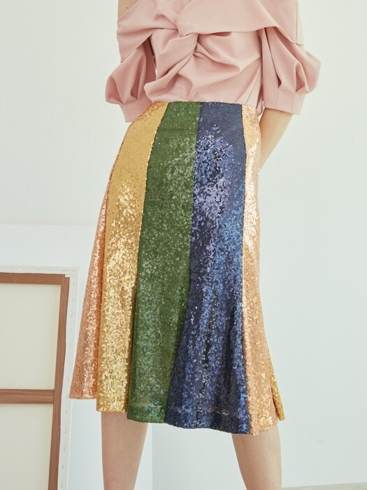 rainbow spangle skirt