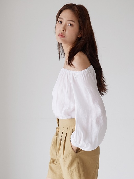 OFFSHOULDER TWO-WAY BLOUSE_WH