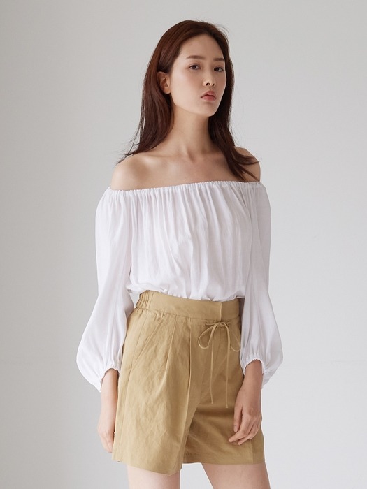 OFFSHOULDER TWO-WAY BLOUSE_WH