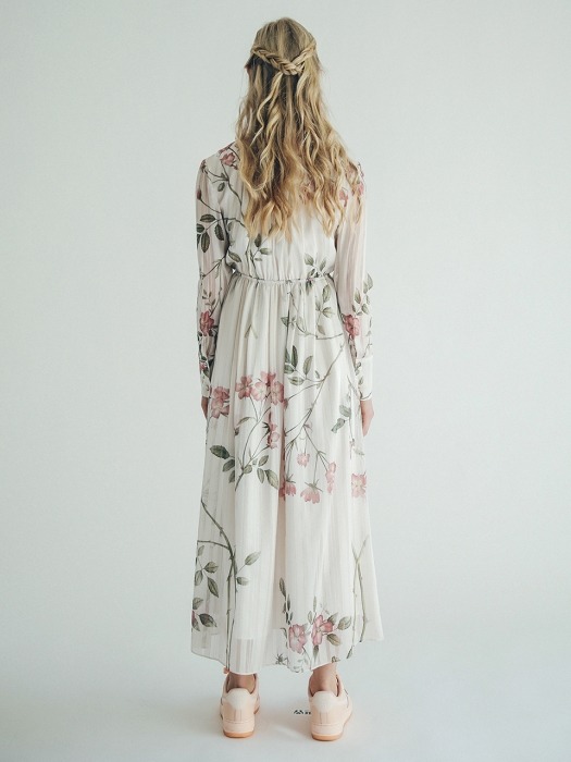 와일드 플라워 쉬폰 드레스(WHITE)
