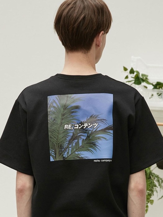 new black replay campaign 1/2 tee (green)