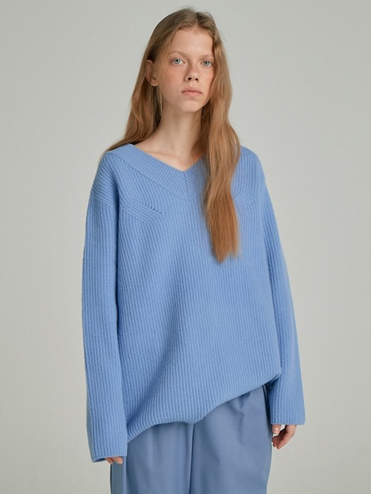 Wool Sweater Top_Light Blue