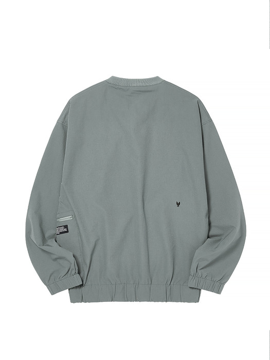 NAPPED RIPSTOP PULLOVER grey