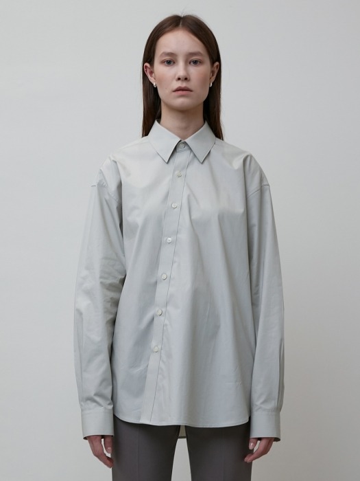 UNISEX TWIST LINE SHIRT GREYISH OLIVE UDSH0E101E1