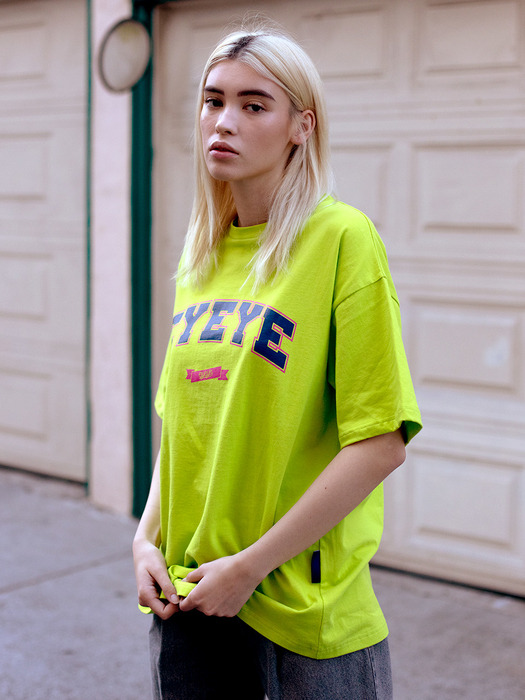 EYEYE BASIC LOGO COTTON T-SHIRT_LIME (EETZ2RSR04W)