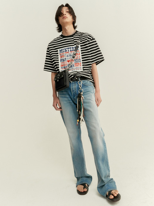 앤더슨 벨 포 맨]STUD WASHED BOOTS CUT WIDE JEANS apa400m(BLUE)