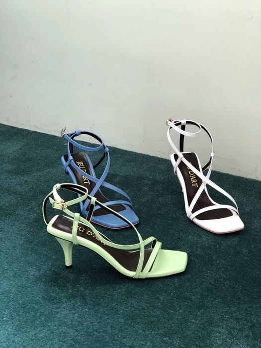 strappy chicago middle heel sandal apple green