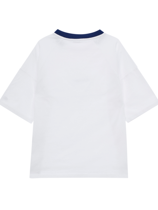 [ASIA] 여성 넥포인트 반팔 티셔츠 (WHITE) CKTS0E274WT