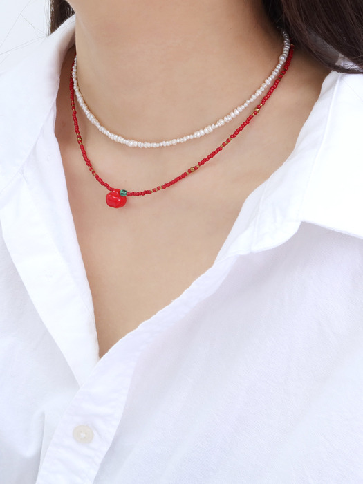 REAL TOMATO LAYERED BEADS SET