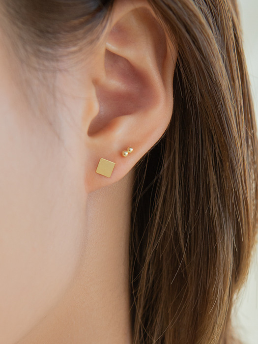 14k gf mini square earrings (14k골드필드)