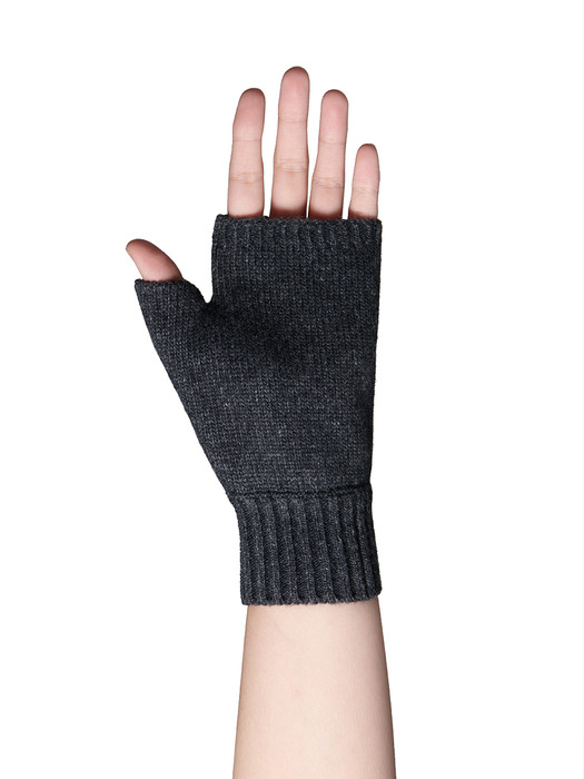 Cashmere Fingerless Gloves 2020 Renewal Charcoal