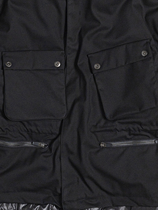 LAYERED RIDER PARKA / BLACK