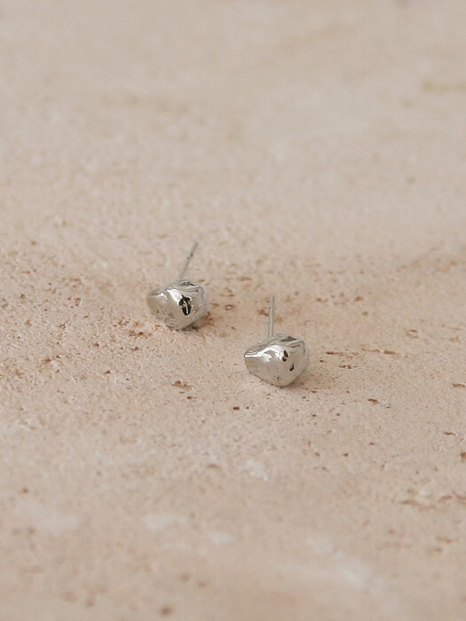 mini stone earrings (2colors)