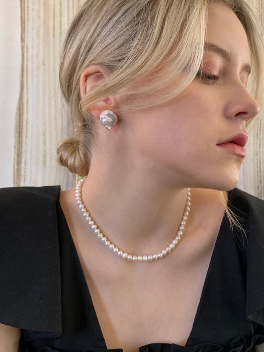 Grace 925 Silver Nature Pearl Earrings