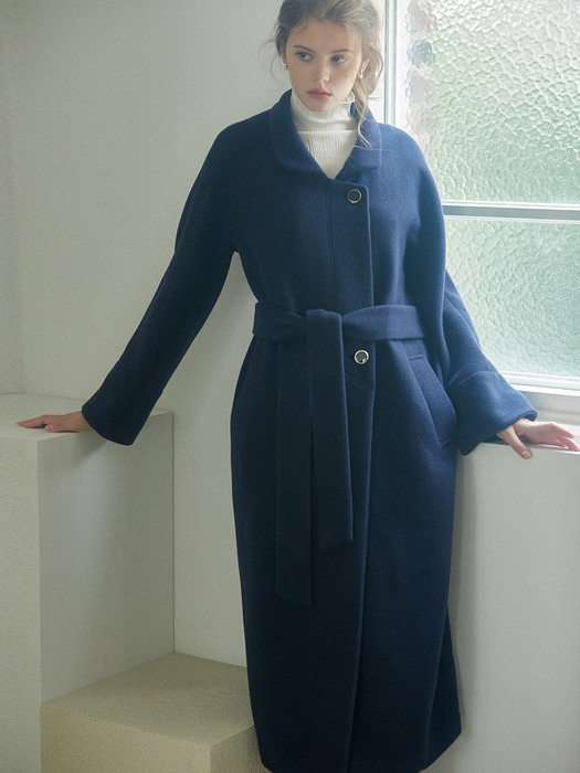 double cashmere-blend Raglan coat