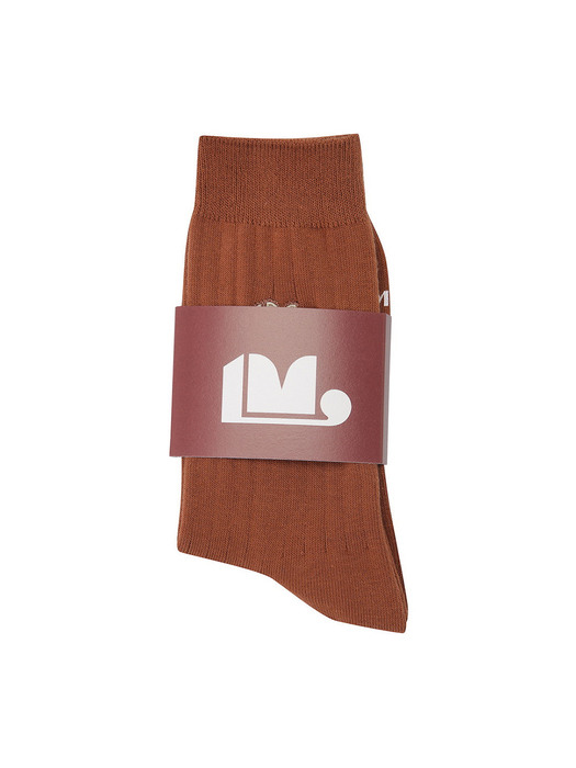 LM logo-embroidered Cotton Socks_QXLAX21130BRX