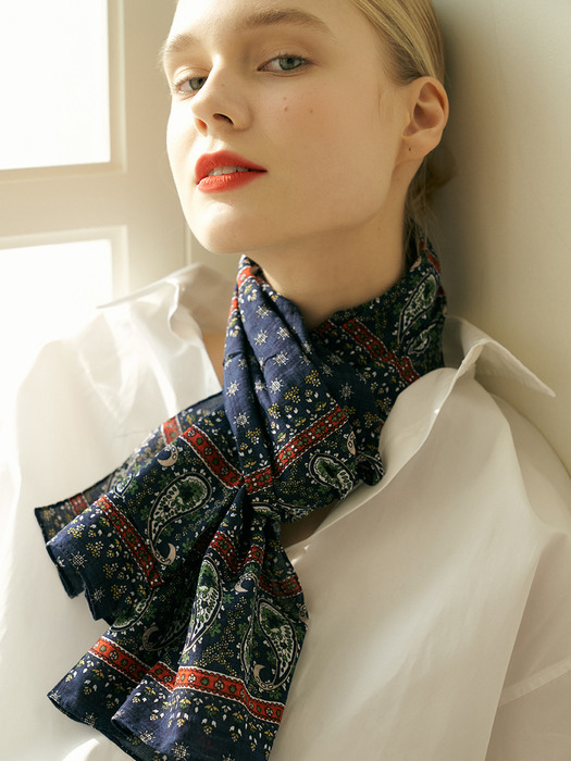 happy paisley cottton scarf (3color)