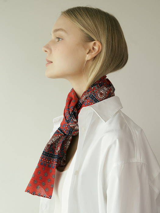 happy paisley cottton scarf (3color)