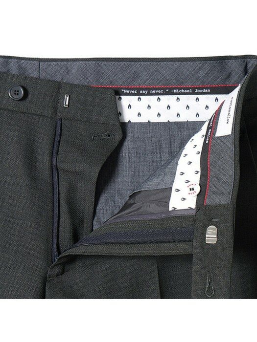 color khaki mesh double suit pants_CWFCM21413KHX